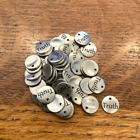 Truth Silver Charm Necklace Bracelet Pendant   (8x) - Picture 1 of 4